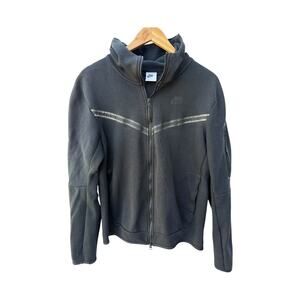 Nike Mens Medium Black Full Zip Jacket Athletic Tech Track Jacket
